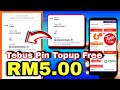 cara claim pin topup free RM5 terkini 2024 | Daftar terus dapat