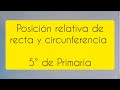 Posición relativa de recta y circunferencia - 5° de Primaria