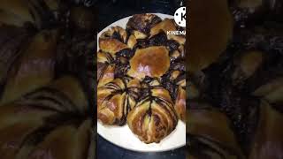 بريوش الوردة بحشوة النوتيلا#shorts الطريقه بقناتي