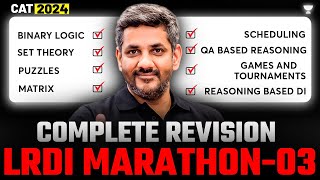 CAT 2024 LRDI Revision Marathon - 03 by Saral Nashier - No Set Left Unsolved!!