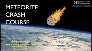 A Meteorite Crash Course