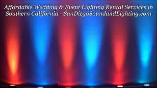 Tiffany Blue \u0026 Amber Up Lights Demo, Wedding Reception Lighting Ideas, San Diego Lighting Rental