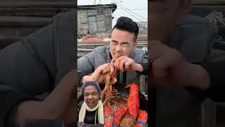 Big jelly fish #food #seafood #lobster #crab #mukbang #spicychickenmukbang #jokermakeup #抖音美食