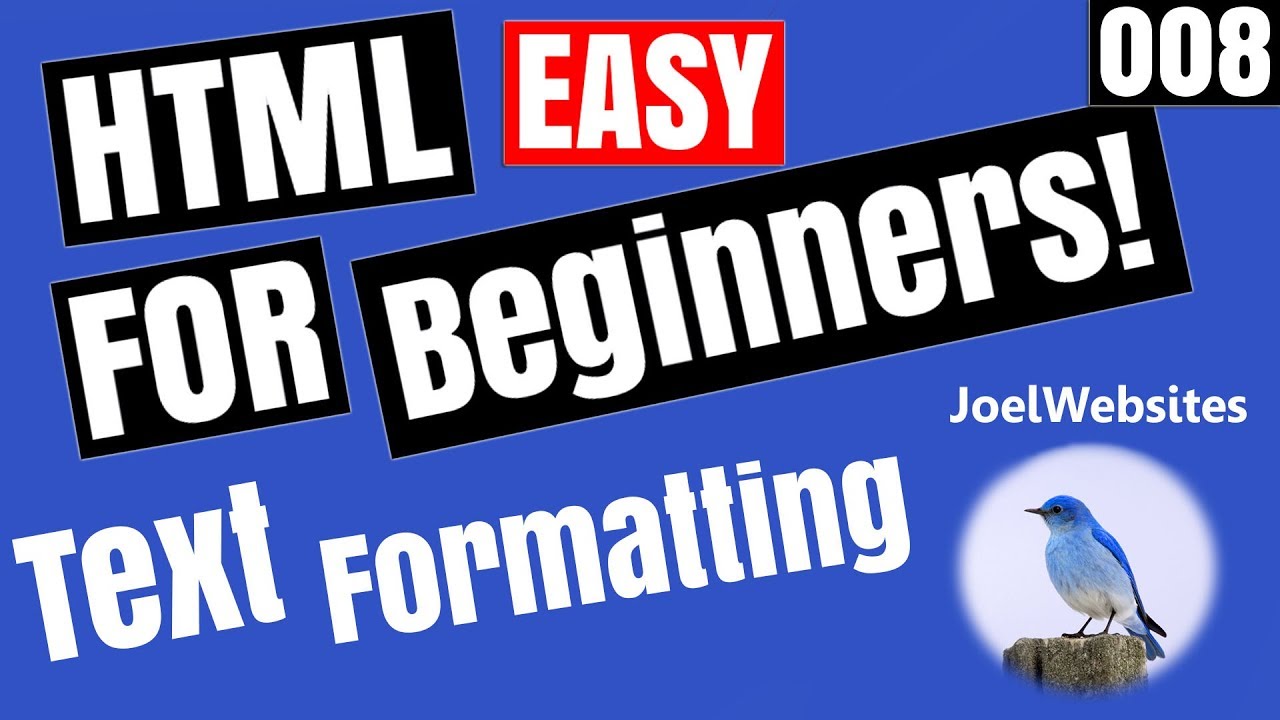 008 - HTML Tutorial For Beginners - HTML Text Formatting With Example ...