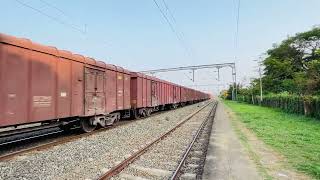 Wag-9 with goods passing Pallippuram railway station 🚂🚦