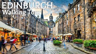 🇬🇧 Edinburgh Walking Tour | Old town and Edinburgh city centre walk | Scotland, UK | 4K video 60fps