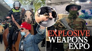 Inside the Melbourne weapons expo that sparked anti war protest