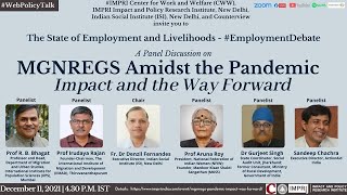 #EmploymentDebate | Panel Discussion | MGNREGS amidst the Pandemic: Impact and the Way Forward, Live