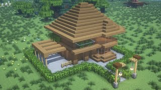 🎮 Tutorial de Minecraft - Construindo uma CASA DE MADEIRA, simples para começar a sua sobrevivência.