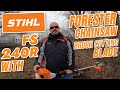 Stihl FS 240R With Forester Chainsaw Brush Cutting Blade Review.