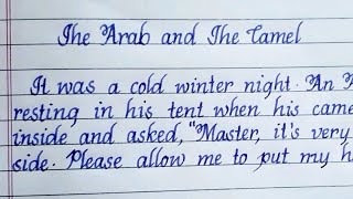 Story: "The Arab and The Camel" in English|  writing | English writing | handwriting | Eng Teach