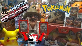 CRIMSON INVASION Prerelease Party at Carls!! Opening 2 NEW POKEMON Boxes!! NEW GX & FULL ARTS!!