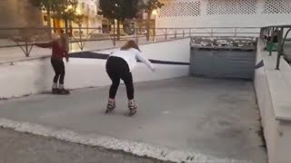 We Will Rock You | Rollerblading Fail into garage door