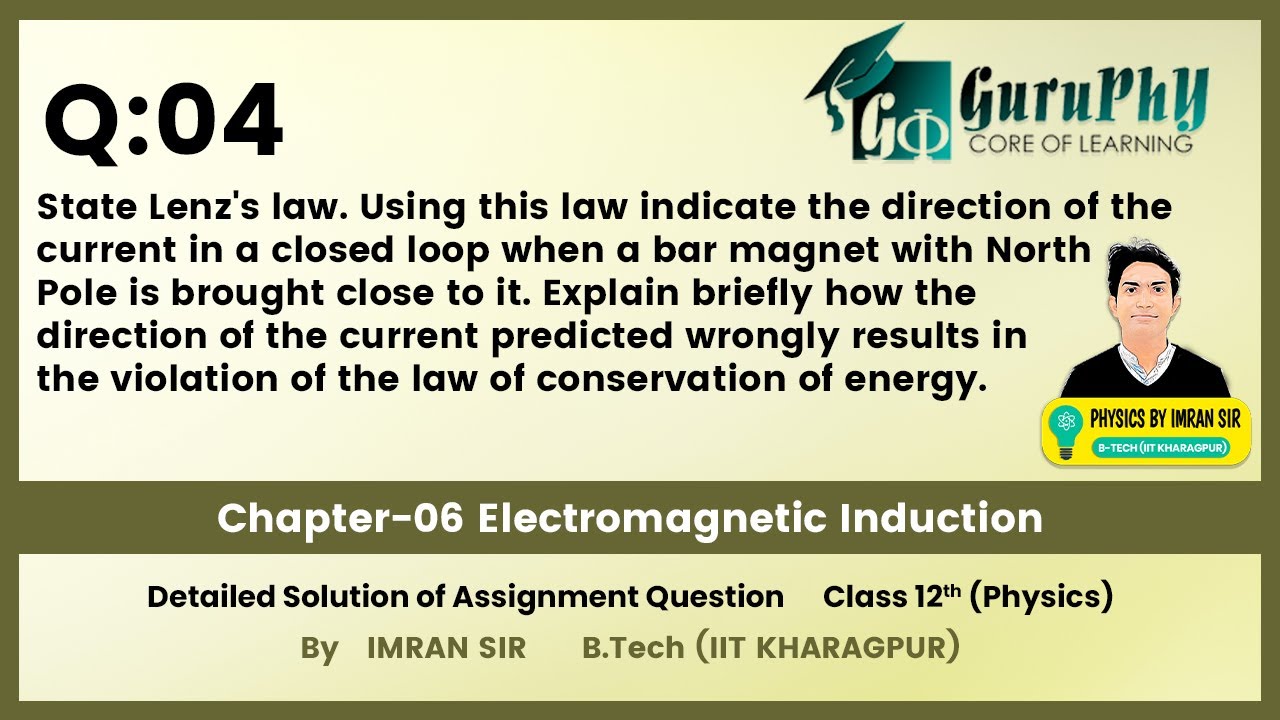 Ch06q04 Electromagnetic Induction Assignment Solution Youtube