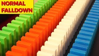 4,000 Dominoes Extras - INSANE Domino Falldown in 360°! [NORMAL FALLDOWN]