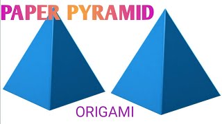 paper pyramid origami।paper pyramid easy making।pyramid made by paper।সহজে কাগজের পিরামিড তৈরী