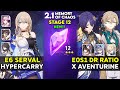 E6 Serval Hypercarry & Dr Ratio x Aventurine | MOC 12 v2.1 | Honkai Star Rail.