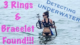 Gold And Silver Rings Found Underwater Metal Detecting
