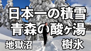 【青森】日本一の積雪、酸ヶ湯に行って樹氷も見てきました【休日ルーティン】