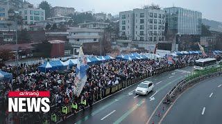 Protests continue near presidential residence with Pres. Yoon's first arrest warrant expiring