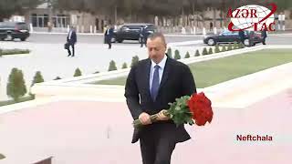 President Ilham Aliyev arrived in Neftchala district for visit