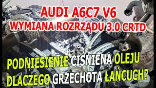 DUŻY SERWIS! Kompleksowa WYMIANA ROZRZĄDU Audi A6C7 3.0 V6 CRTD, CZYSZCZENIE DOLOTU, CIŚNIENIE OLEJU