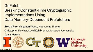 USENIX Security '24 - GoFetch: Breaking Constant-Time Cryptographic Implementations Using Data...