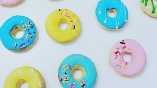 How to make Colorful Mini Donut カラフルミニ焼きドーナツの作り方