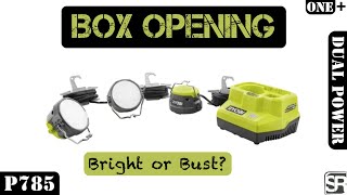 Ryobi 18V ONE+ Hybrid LED Cable Light 1,500 lumens - P785 BOX OPENING First Thoughts