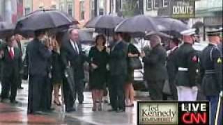 Pallbearers Carry Sen. Kennedy's Casket Into Church