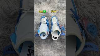 Real Vs Fake Off-White University Blue Jordan 1 #sneakerhead #sneakers #viral