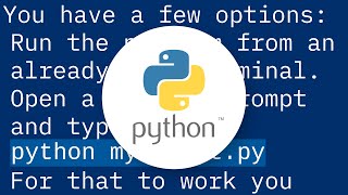How to keep a Python script output window open?