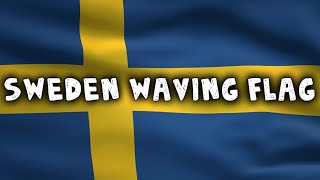 🇸🇪 Sweden Country Flag Animation | Full HD | 10 Hours