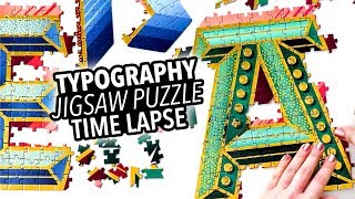 TYPOGRAPHY JIGSAW PUZZLE TIME LAPSE ~ Soothing & Oddly Satisfying