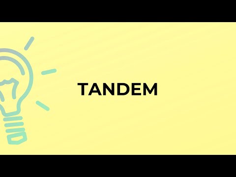 How do you use the word tandem in a sentence?