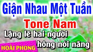 Karaoke Giận Nhau Một Tuần Tone Nam Cm Nhạc Sống Phối Mới | Hoài Phong Organ