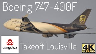 UPS Boeing 747-400F Airplane N582UP Takeoff EX Cargolux Freighter