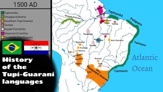 History of the Tupí-Guaraní languages according to Zachary O'Hagan (2014) (Timeline).