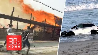 Bản tin 30s Nóng: Quán 'Giấc mơ là có thật' bị cháy rụi; Trốn cảnh sát, nữ tài xế lao xe xuống biển