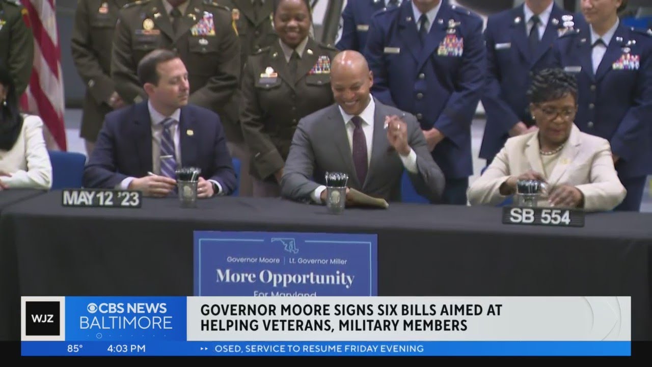 Maryland Gov. Wes Moore Signs Bills To Help Veterans - YouTube