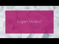 Logan Mcleod - appearance