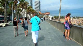 アキーラさん散策①スペイン・バルセロナ・ビーチ沿い道路！One of the beach in Barcelona in Spain