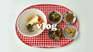 [VLOG] 건강하게 집밥 요리 만들어 먹는 주부 일상(더덕구이, 무생채비빔밥, 도다리쑥국), 모던하우스 쇼핑, 다이소 스텐클리너 후기