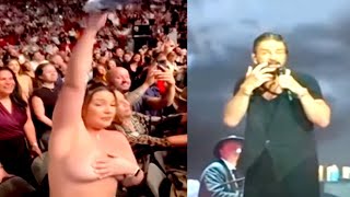 Una fan se desnudó en un show y Ricardo Arjona se olvidó la letra