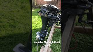 Yamaha 8hp high thrust mid 00s running for a demo