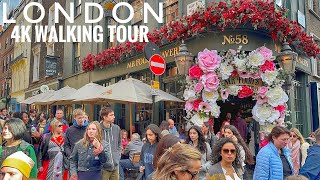 London, England 🏴󠁧󠁢󠁥󠁮󠁧󠁿 Afternoon Street Walk  2023 - 4K 60fps Walking Tour (▸66 min)