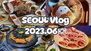 2023.06韓国Vlog 3泊4日/ソウル/明洞でチャドルバギ、東大門でコプチャン、おいしいポッサム/ドトリカフェ、ドヒョンデで食べて遊んだ！