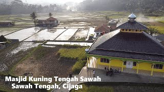 Bikin Pengen Mudik, Masjid Kuning Tengah Sawah di Kampung Cijaga dan Suasana Pedesan yang Ngangenin