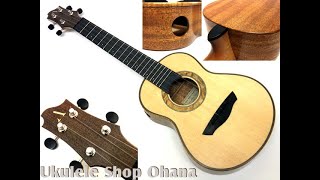 Akira Niihori Ukulele [Wasabi] スモール コンサート シトカスプルース/アフリカンマホガニー(表裏1P) サイドポート仕様 #01049 Ohanaショップオーダー