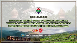 SOSIALISASI PERMENDES PDT NOMOR 2 TAHUN 2024 WILAYAH JAWA || Penggunaan Dana Desa 2025